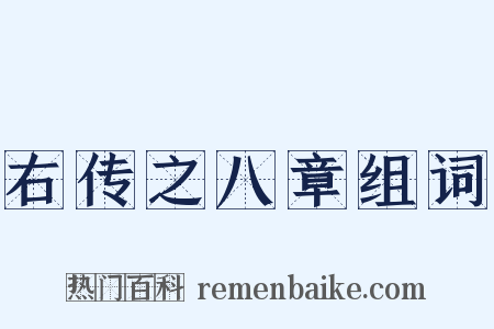 右传之八章组词是什么意思的图片